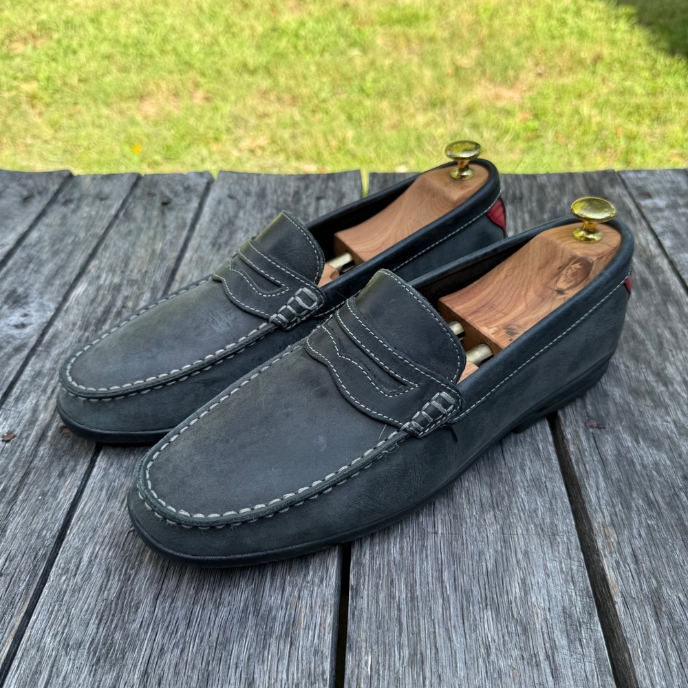 FootJoy Club Casuals Penny Loafers Mens 10 M Grey Nubuck Leather Shoes 79012